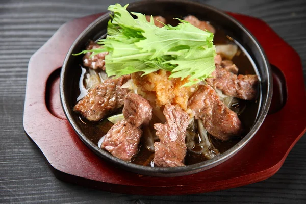 Rindfleisch Außen Rock Steakteller — Stockfoto