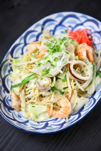 Japanese Sea Food Fried Noodle — Stock Photo, Image