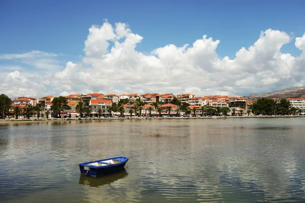 Bellissimo Paesaggio Croazia Barche Case — Foto Stock