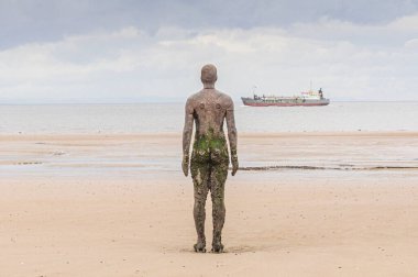 Another Place art installation by Antony Gormley clipart