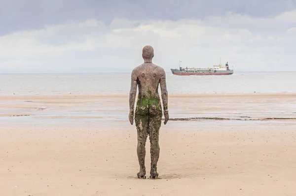 Another Place Art Installation Antony Gormley — Stock Photo, Image