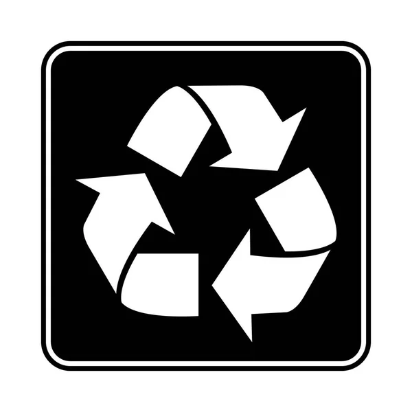 Een Recycle Symbool Geïsoleerd Een Witte Achtergrond — Stockvector