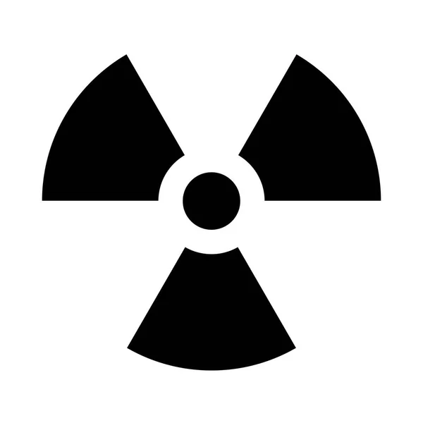 Symbole Radioactif Isolé Sur Fond Blanc — Image vectorielle