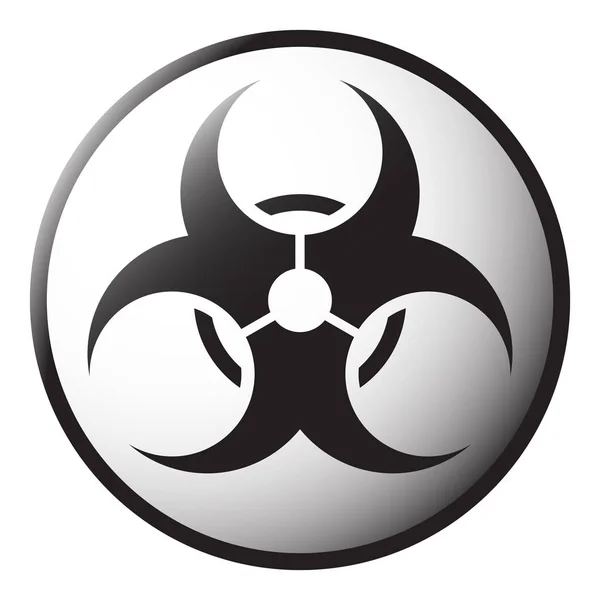 Een Symbool Van Biohazard Geïsoleerd Een Witte Achtergrond — Stockvector