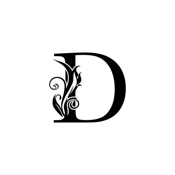 Monogram Luxury Letter Logo Icon Simple Luxury Design Concept Floral — Stock Vector