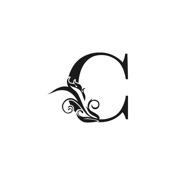 Значок Логотипу Monogram Luxury Letter Проста Концепція Розкоші Квіткові Листя — стоковий вектор