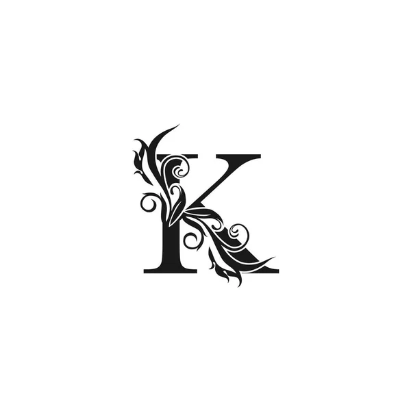 Μονόγραμμα Luxury Letter Εικονίδιο Λογότυπο Απλό Πολυτελές Σχεδιασμό Έννοια Floral — Διανυσματικό Αρχείο