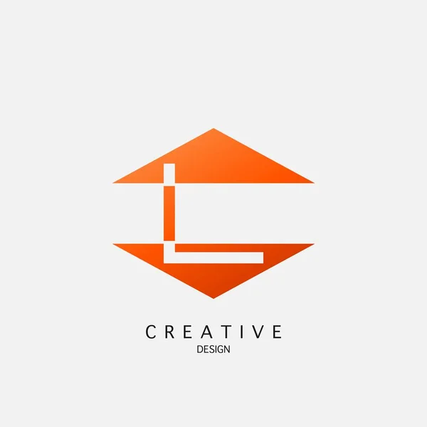 Logo Letter Techno Triangle Geometrical Design Concept Triangle Geometric Shape — Stock Vector