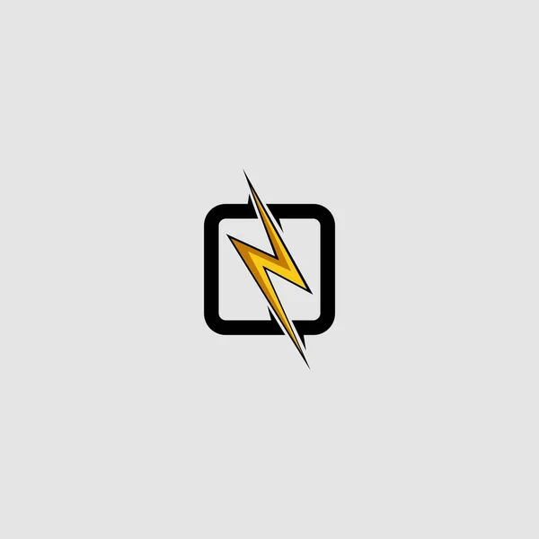 Letter Electrical Bolt Logo Icon Design Concept Abstract Techno Thunder — Stock Vector