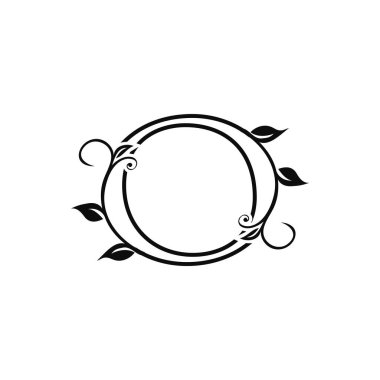 Başlangıç vektör tasarımı için deco çiçekli harf O logo simgesi, Lüks alfabe yazı tipi.