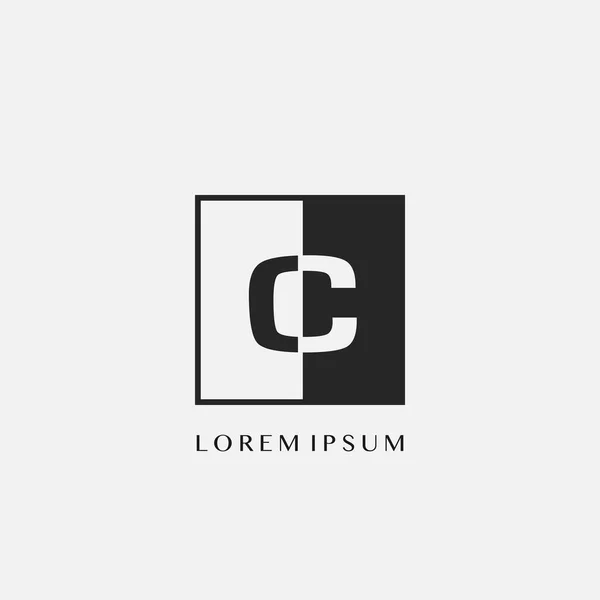Lettre Simple Logo Géométrique Carré Polygone Logo Lettre Couleur Monogramme — Image vectorielle