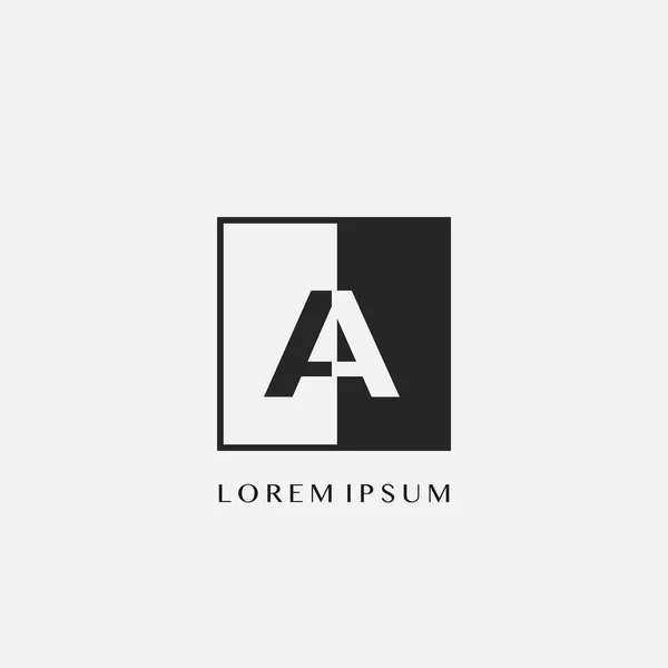 Lettre Simple Polygone Carré Logo Géométrique Logo Lettre Couleur Monogramme — Image vectorielle