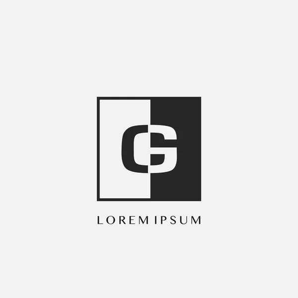 Lettre Simple Carré Polygone Logo Géométrique Logo Lettre Couleur Monogramme — Image vectorielle