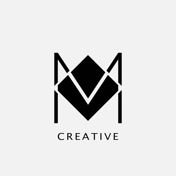 Polygon Geometric Letter Logo Logotipo Letra Cor Monograma Com Conceito — Vetor de Stock