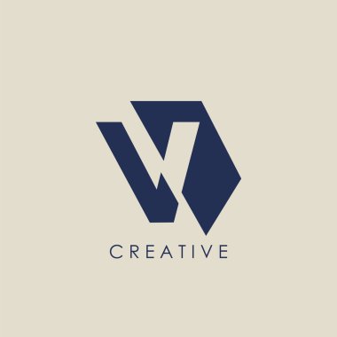 V Logosu, Geometrik Tekno Yarım Hexagon. Harf logo simgesiyle vektör tasarımı konsepti geometrik yarım altıgen.