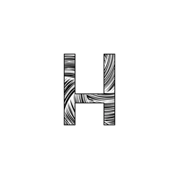 Letter Initial Letter Logo Black White Art Style Letter Vector — Stock Vector
