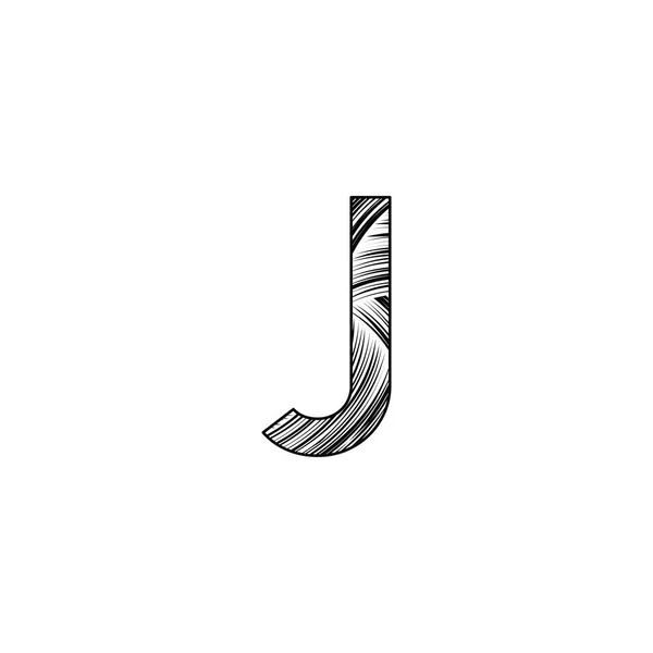 Harfi Harf Logosu Siyah Beyaz Sanat Tarzı Harf Vektör Tasarımı — Stok Vektör
