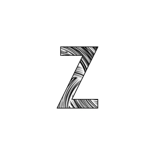 Letter Initial Letter Logo Schwarz Weiß Art Stil Brief Vektor — Stockvektor