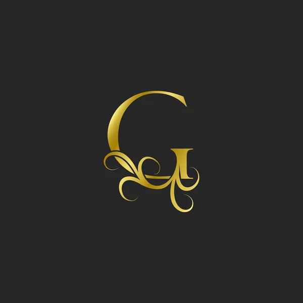 Lettre Icône Logo Luxe Conception Vectorielle Typographique Ornée Pour Signe — Image vectorielle