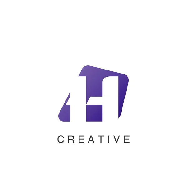 Abstraktes Techno Negatives Space Initial Letter Logo Icon Vektor Design — Stockvektor
