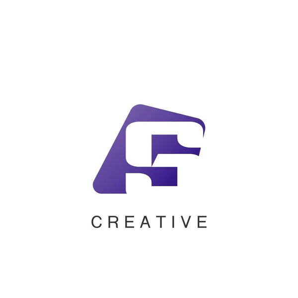 Résumé Techno Negative Space Lettre Initiale Logo Icon Vector Design — Image vectorielle