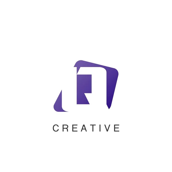 Abstract Techno Negatieve Ruimte Initiële Letter Logo Icon Vector Design — Stockvector