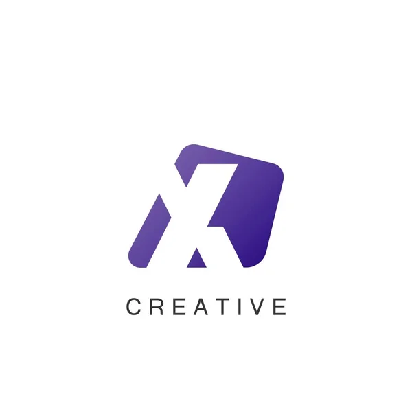 Abstraktes Techno Negatives Space Initial Letter Logo Icon Vektor Design — Stockvektor