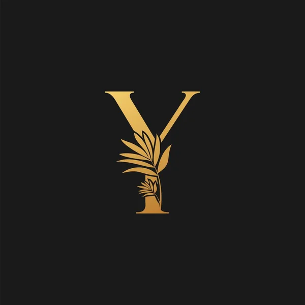 Altın Harf Klasik Klasik Logo Simgesi Klasik Tasarım Konsepti Klasik — Stok Vektör