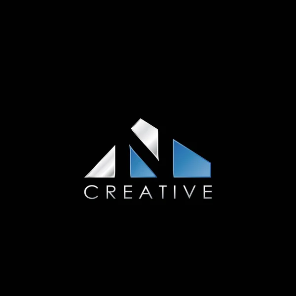 Літера Негативний Простір Логотип Творчий Геометричний Дизайн Логотипу Шаблон Прихованою — стоковий вектор