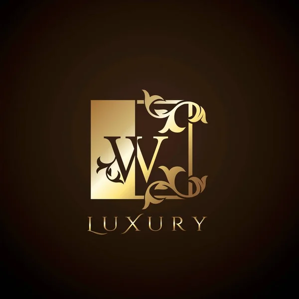 Luxury Letter Golden Square Vector Square Design — стоковый вектор