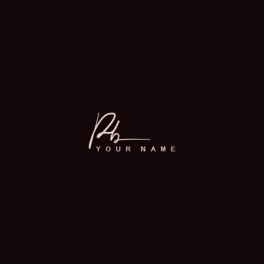 İmza Logosu R ve B, RB İlk harf logosu tasarımı.