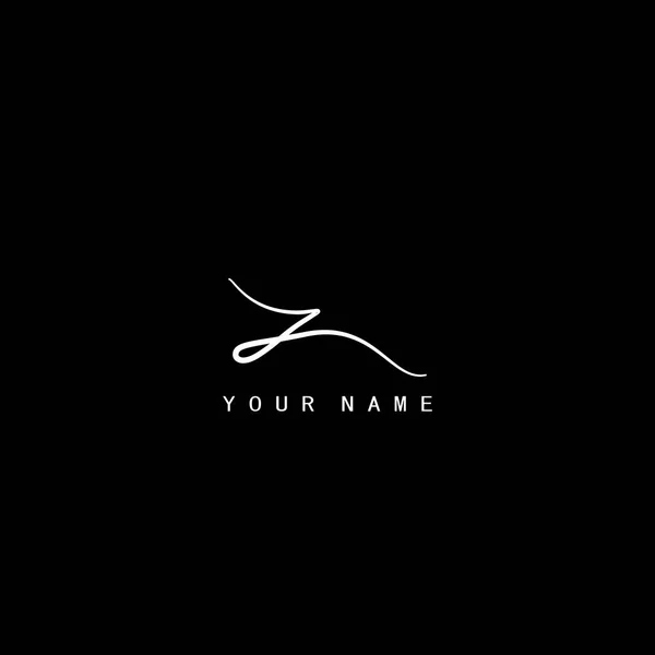 Signature Logo Initial Letter Handwriting Calligraphic Signature Logo Design — Stock Vector