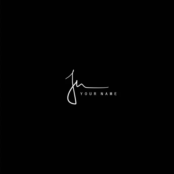Mza Logosu Baş Harfi Yazısı Kaligrafik Imza Logosu Tasarımı — Stok Vektör