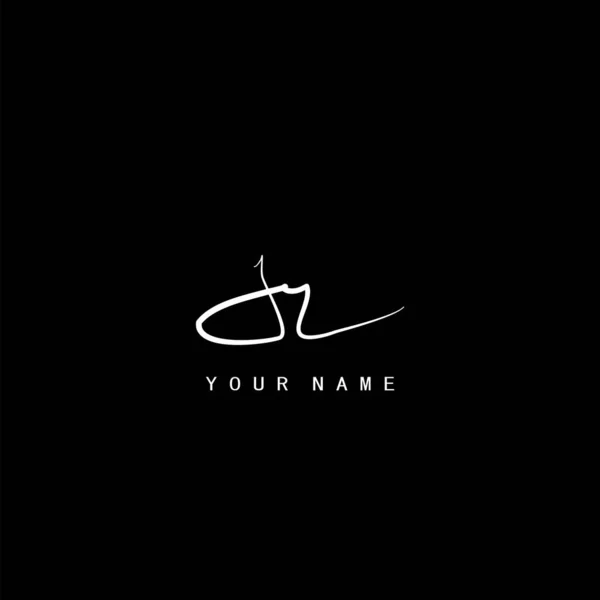Logotipo Assinatura Carta Inicial Handwriting Caligrafia Assinatura Logotipo Design — Vetor de Stock