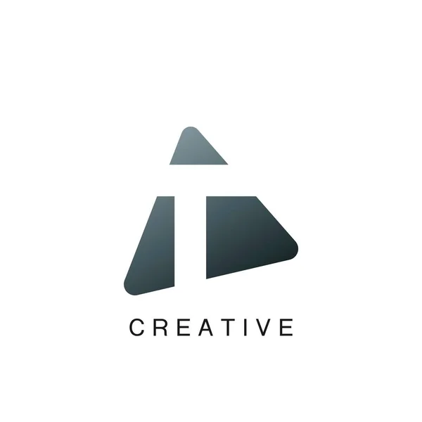 Abstract Techno Letter Logo Conceito Design Vetorial Espacial Negativo Com — Vetor de Stock
