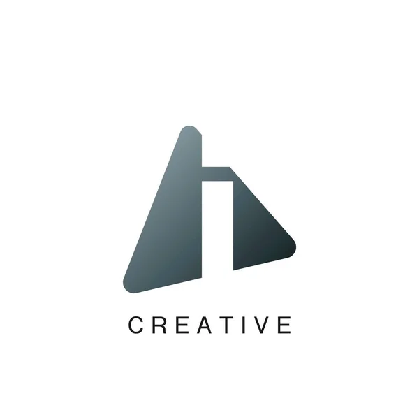 Abstract Techno Letter Logo Conceito Design Vetorial Espacial Negativo Com — Vetor de Stock