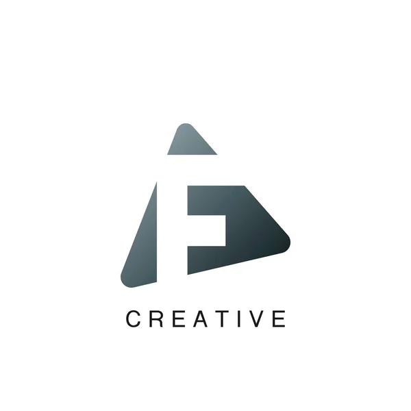 Abstract Techno Letter Logo Negative Space Vector Design Concept Geometric — Stock Vector
