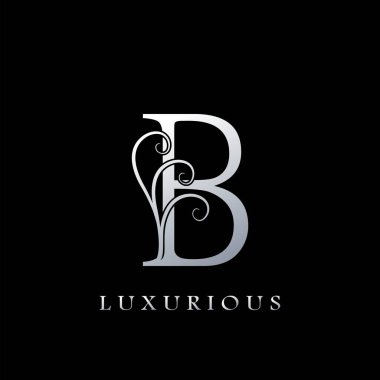 Monogram İlk Harf B Lüks Logo, lüks iş kimliği için vektör tasarım kavramı.