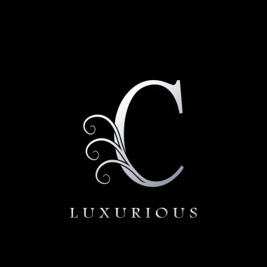 Monogram C Harfi Lüks Logo, lüks iş kimliği için vektör tasarımı konsepti.
