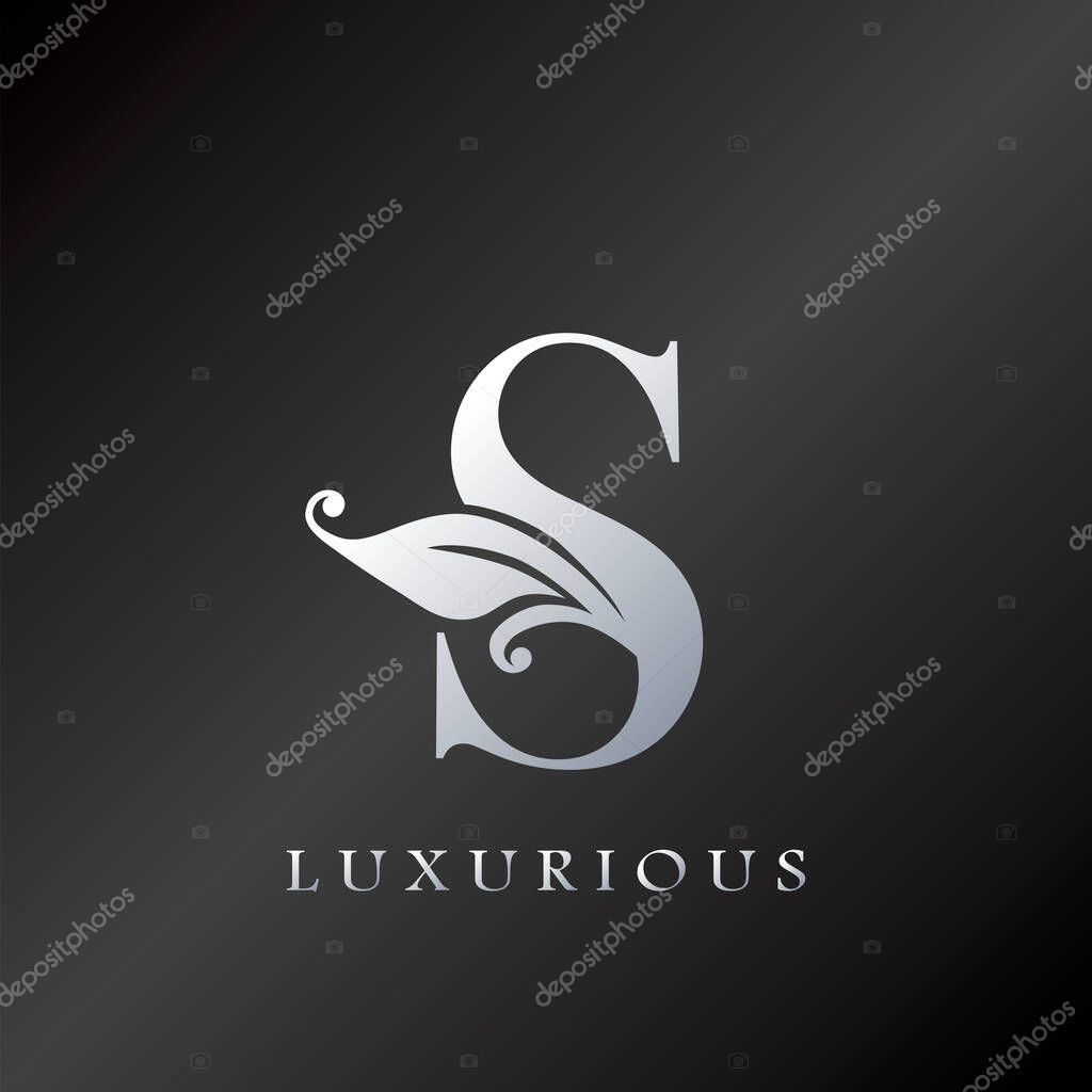 Monogram Initial Letter S Luxurious Logo, vector design concept