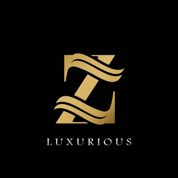 Golden Initial Letter Logo Luxus Kreatives Vektordesign Konzept Für Luxusunternehmen — Stockvektor