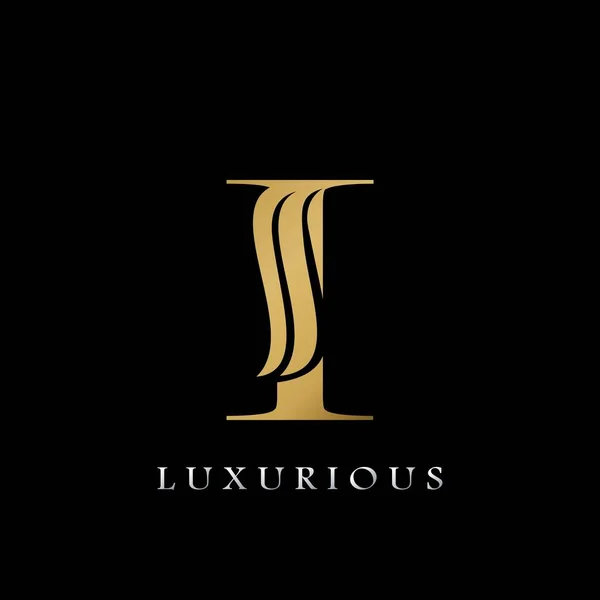 Golden Initial Letter Logo Luxus Kreatives Vektordesign Konzept Für Luxusunternehmen — Stockvektor