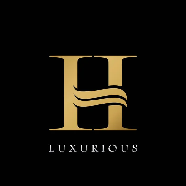 Golden Initial Letter Logo Luksusowa Kreatywna Koncepcja Wektora Dla Biznesu — Wektor stockowy