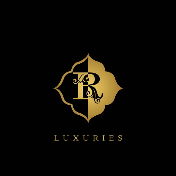 Golden Initial Letter Luxury Business — стоковый вектор