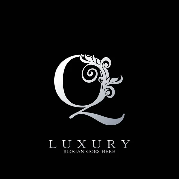 Letter Logo Monogram Luxury Initial Logo Διάνυσμα Πρότυπο Σχέδιο Ασημί — Διανυσματικό Αρχείο