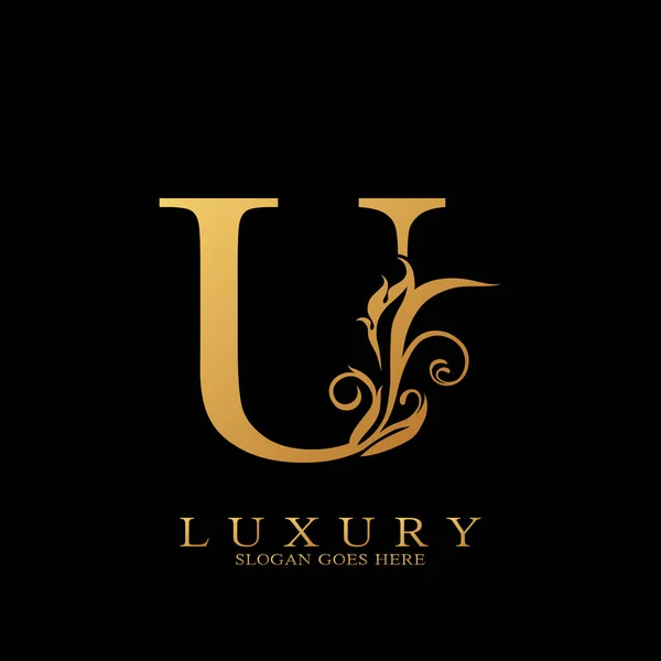 Gold Luxury Eredeti Levél Logo Vektor Kialakítása Luxus Üzleti — Stock Vector