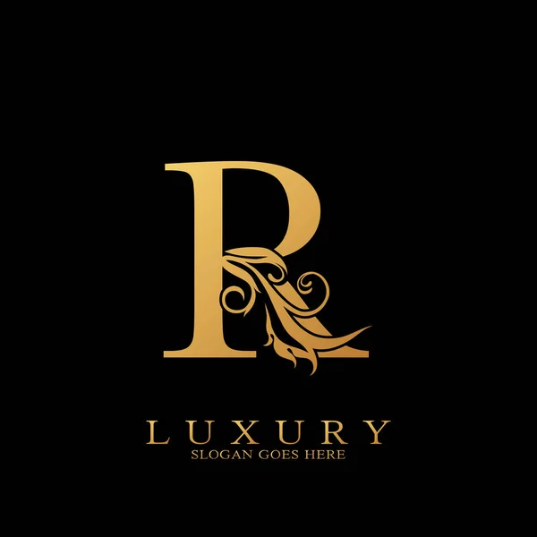 Gold Luxury Lettre Initiale Logo Vecteur Conception Pour Les Entreprises — Image vectorielle