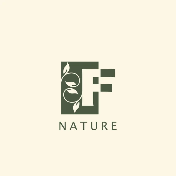 Nature Floral Leaf Initial Letter Logo Design — Stockvektor