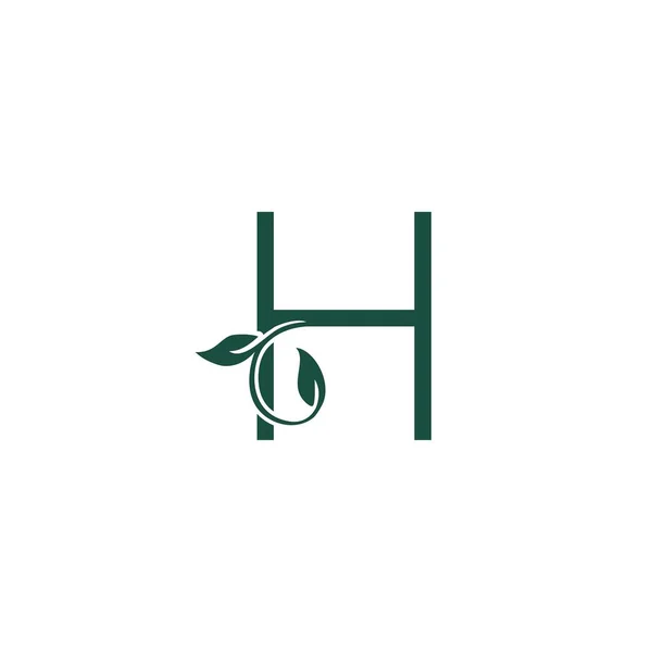 Lettera Firma Natura Leaf Branding Identità Corporate Vector Logo Design — Vettoriale Stock