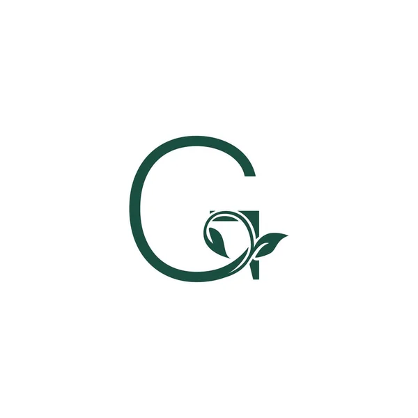 Lettera Segno Natura Leaf Branding Identità Corporate Vector Logo Design — Vettoriale Stock